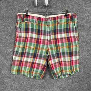 Polo Ralph Lauren Shorts Mens 33 India Madras Straight Fit Plaid Golf Preppy
